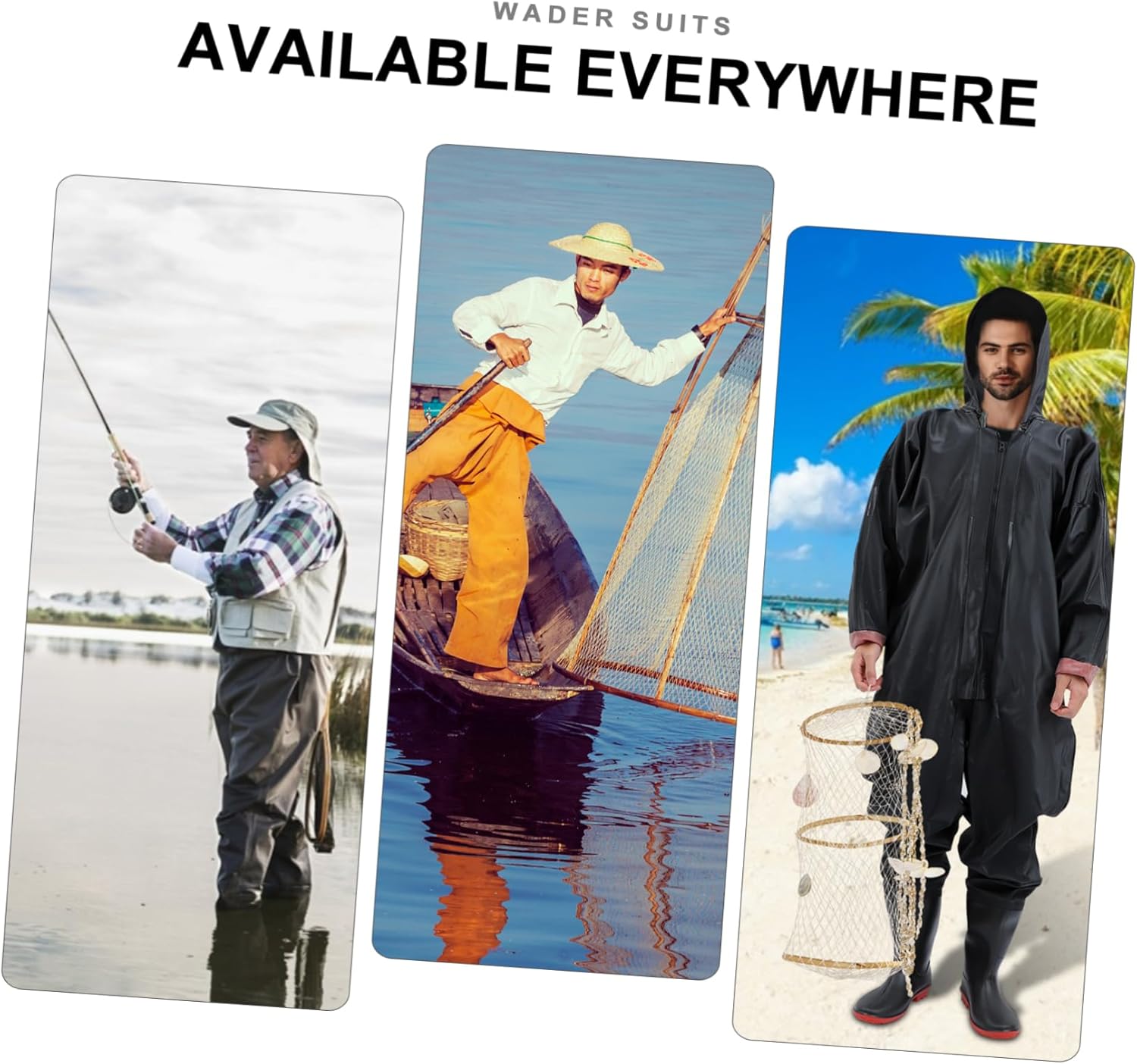 1pcs One-piece Fishing Waders Pants Full-body Wading Suits for Men and Women Cold Resistant Design Non-slip Sling for Outdoor