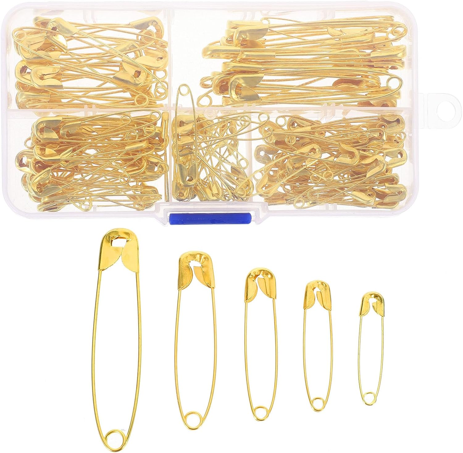 SUPVOX 150 Pcs Gold Safety Pins for Dress Fixing and Clothing Attachment Mini Metal Brooch Pins for Sewing DIY Craft Supplies for Apparel and Accessories