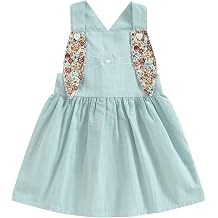 woshilaocai Toddler Baby Easter Outfits Girls Sleeveless Romper/Dress Retro Bunny Spring Matching Clothes