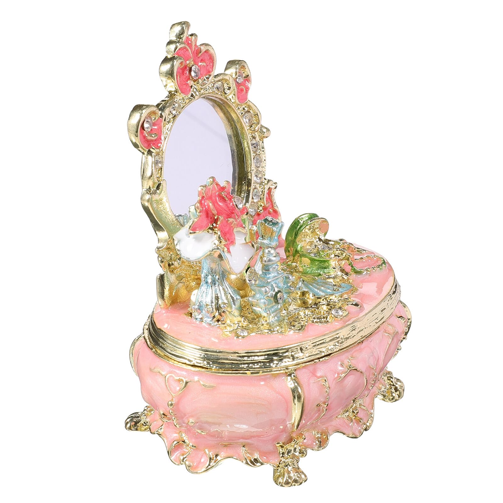 Boîte de rangement pour bijoux et accessoires anti-poussière pour coiffeuse ordonnée