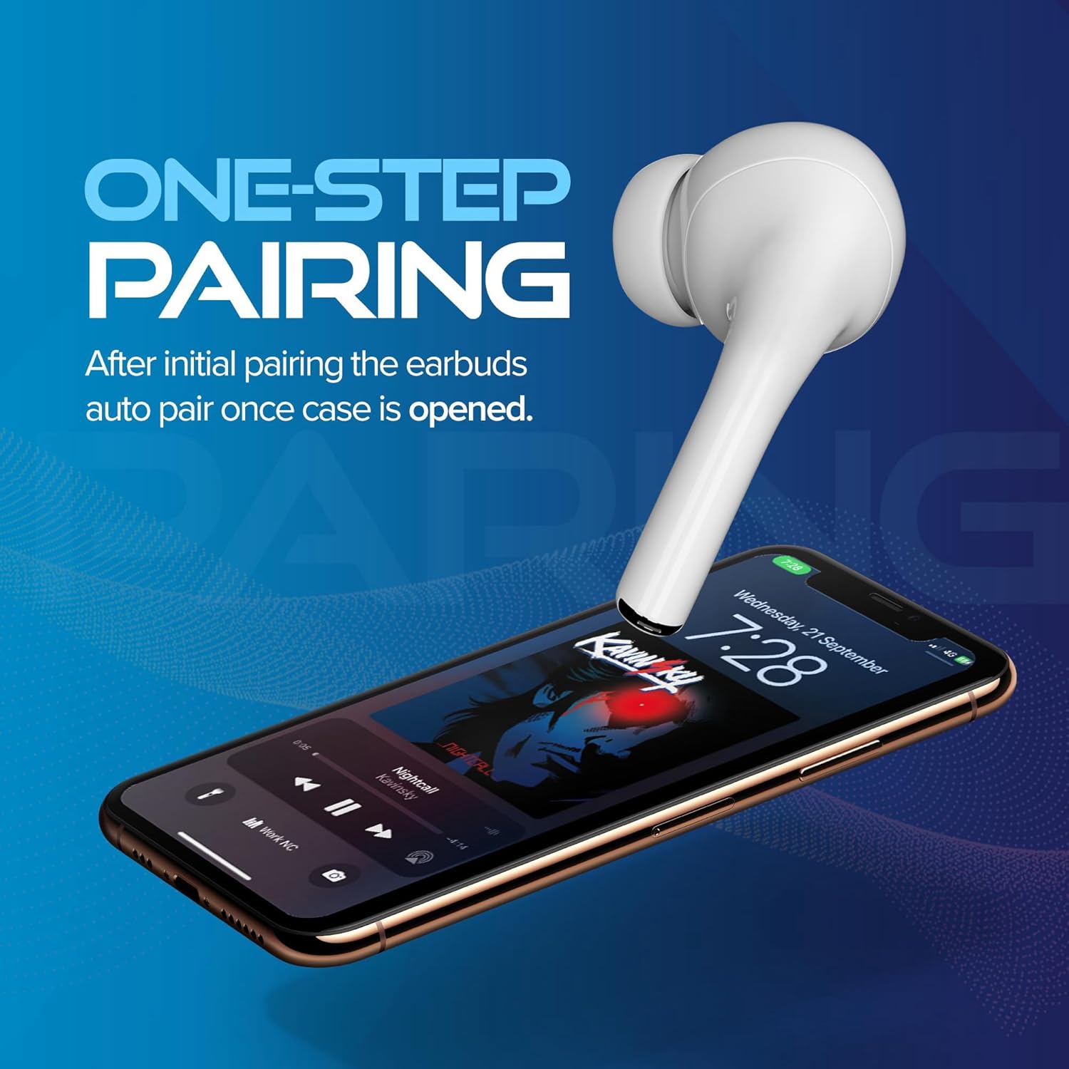 Wireless Earbuds Pro 3,Active Noise Cancellation,Spatial Audio,Bluetooth5.3 in Ear Headphones,High-Fidelity Sound,30H Playtime,for iPhone/Android/iOS White - Image 2