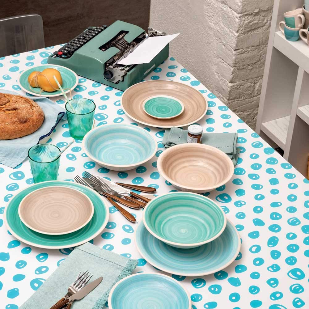 Servizio Di Piatti Da Tavolo 18 Pezzi In Ceramica Multicolor In Linea Cape Town 856444075557