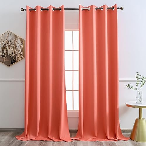 Miniatura 51 de YGO Cortinas opacas lilas para oscurecer la habitación de las niñas, con aislamiento térmico, paneles de cortina para sala de estar, para