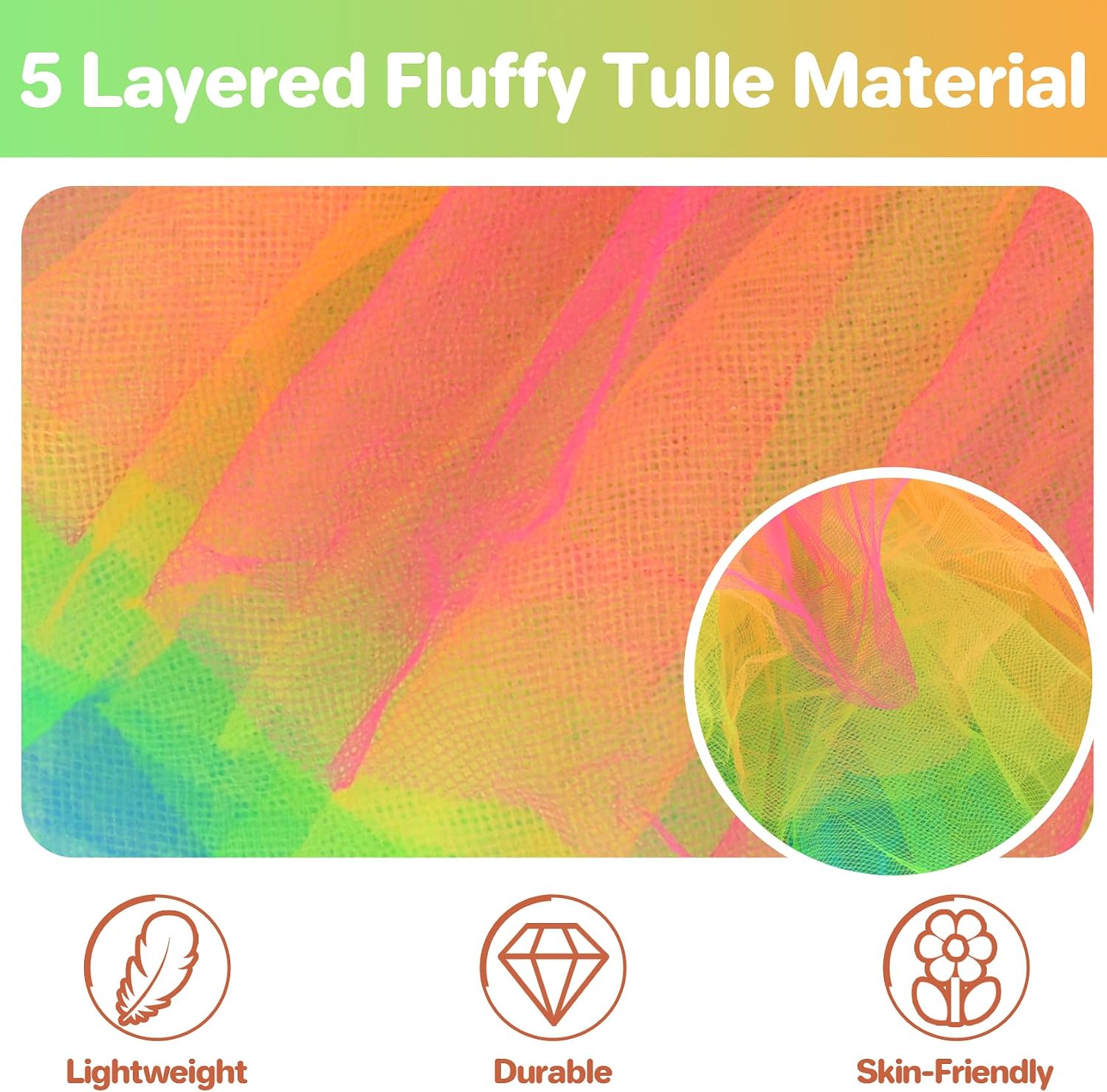 qikqik Tutus for Women 5 Layers Fluffy Skirt Adult Tutu Skirts for Women Tulle Skirt Halloween Tutu Costumes Woman 80s Tutus