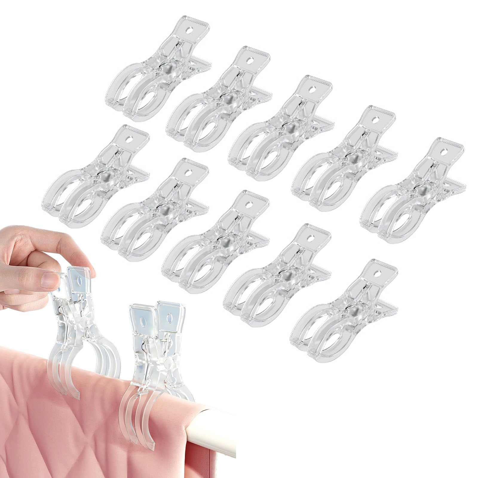Trispityor 10 Pcs Balloon Arch Clips, Transparent Abs Spring Clips For Arch, Quick Clip-On Balloon Backdrop Clamps For Wedding Birthday Party Photography Diy Backdrop Stand Event Decoration Accessories