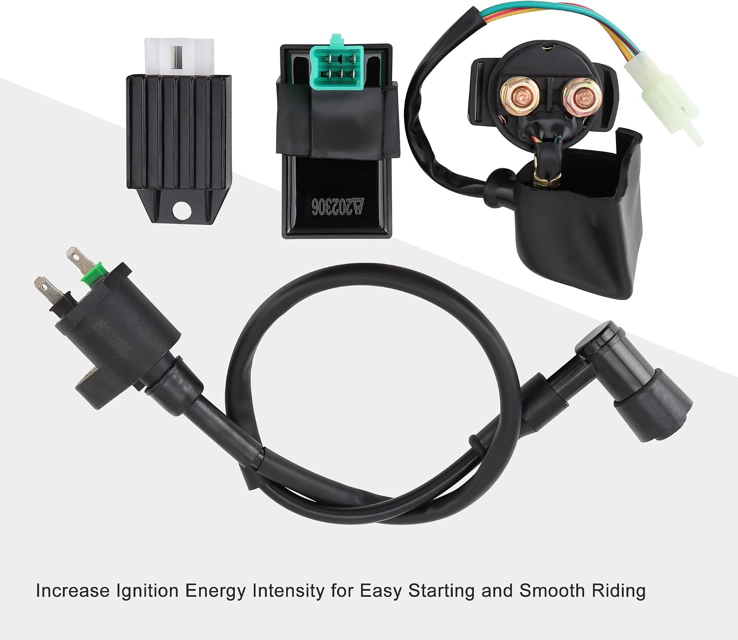 GOOFIT CDI Box Ignition Coil Solenoid Relay Voltage Regulator for 50cc 70cc 90cc 110cc 125cc ATV Dirt Bike and Go Kart
