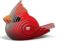 Vista 1 de EUGY 068 Cardinal - Rompecabezas de papel 3D ecológico [nuevo sello]