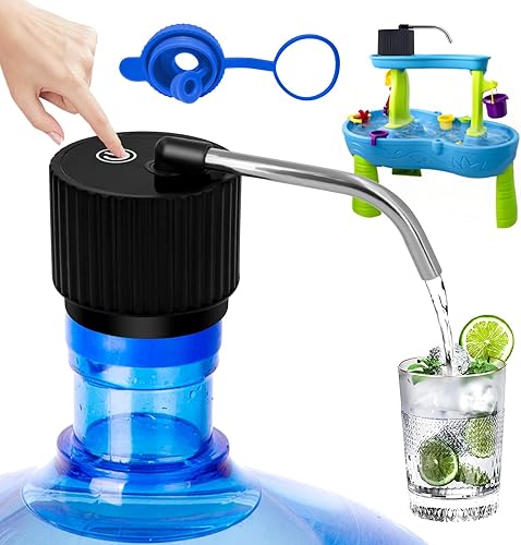 Dispensador de agua de campamento para botella de 5 galones, bomba de botella de agua eléctrica portátil con carga USB, bomba universal de micro