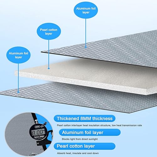 Miniatura 4 de Reusable Reflective Aluminum Foil Insulation Film Radiant Barrier,Total Blackout Privacy Window Film,Non-Adhesive Heat Control Window Tinting