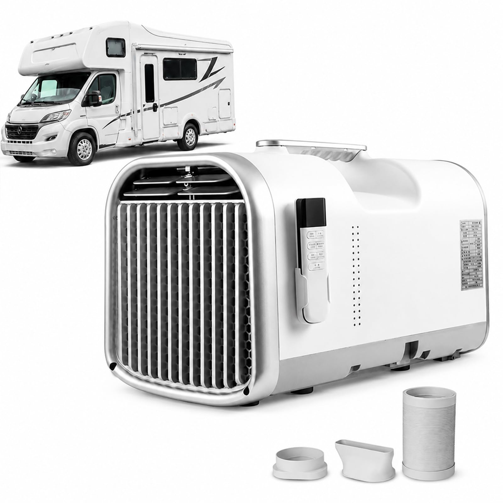 JIYINGHUI 5100BTU Portable Tent Air Conditioner for Camping Outdoor and Indoor Use, 400W Consumption, Quiet Air Conditoning, for Truck RV Van and Car Cooling, Small AC for Garage and Pet V1Pro-220V