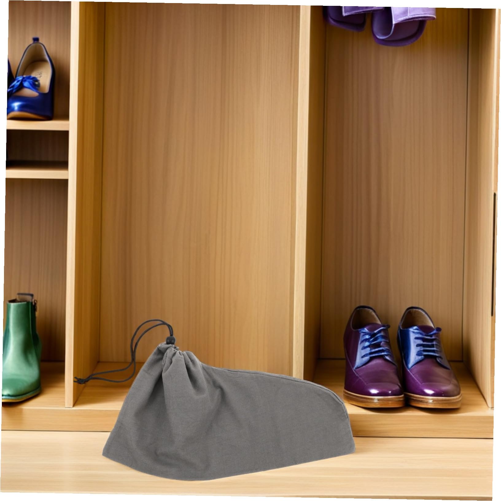 YARNOW 6pezzi Sacchetti Per Scarpe Da Viaggio Coulisse Borse Portaoggetti in Cotone Riutilizzabili Per Trasporto Di Calzature Organizer Da Viaggio Compatti Per Uomini e Donne