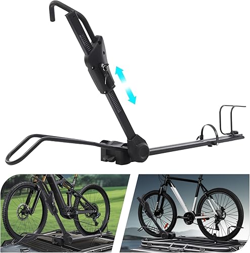 Miniatura 8 de Rooftop Bike Rack Mount, Foldable Upright Bicycle Carrier with Double Anti-Theft Locks, Adjustable Roof Mount Bike Carrier for Cars, Trucks, SUV's,
