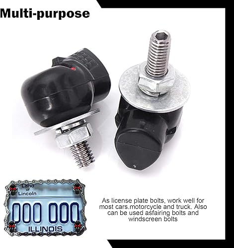 Miniatura 6 de 4 tornillos de calavera para matrícula, pernos de fijación decorativos para marco de matrícula, pernos universales de carenado 3D, adecuados para