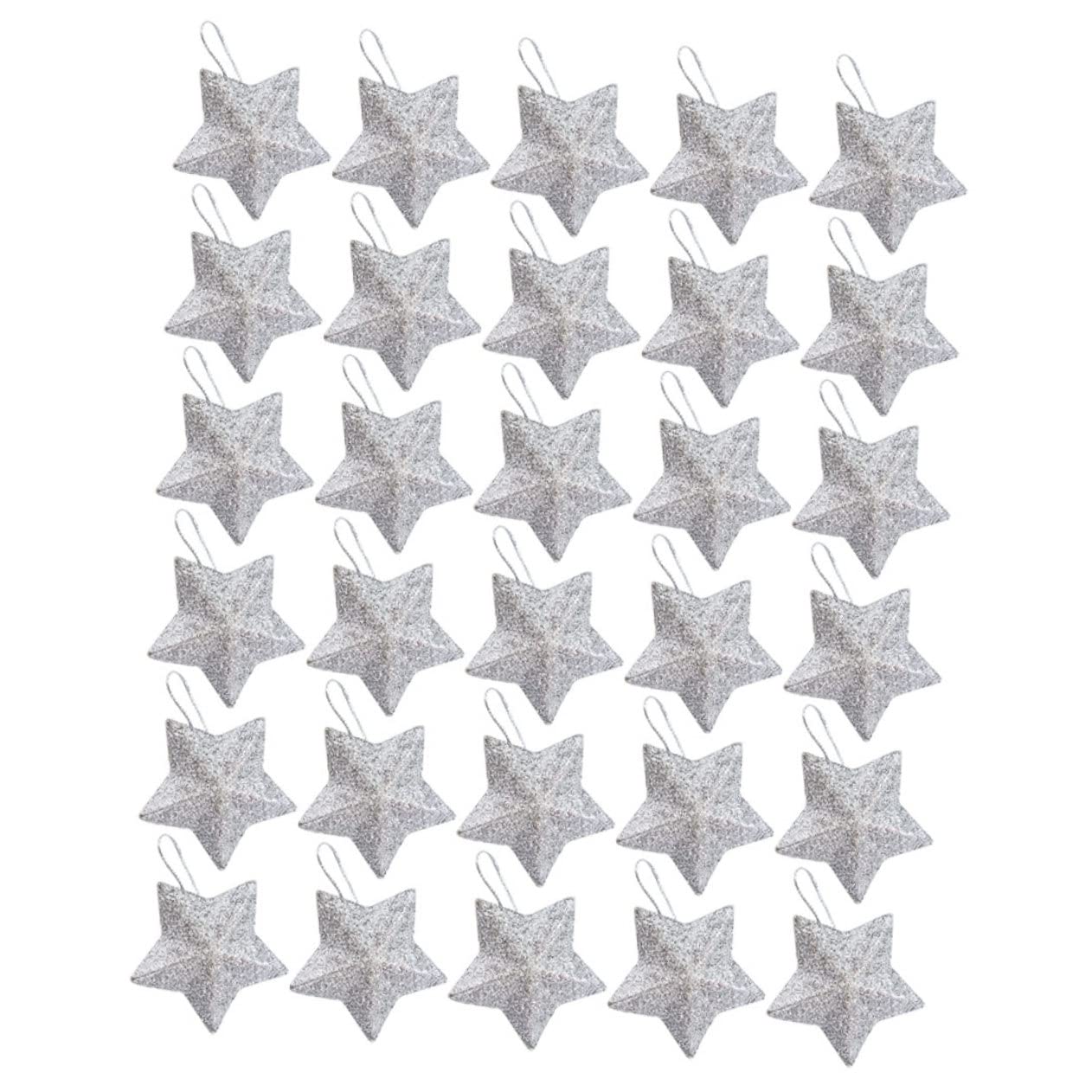 Cabilock 120 Pz Albero di Natale pentagramma stelle di natale stelle ornamenti da appendere all'albero di ciondoli stella di forniture per feste ciondoli per