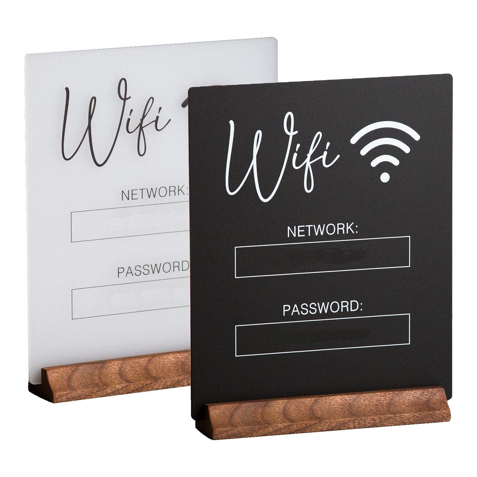 Mot passe WiFi acrylique élégant pour l'accueil chaleureux des invités dans votre salon