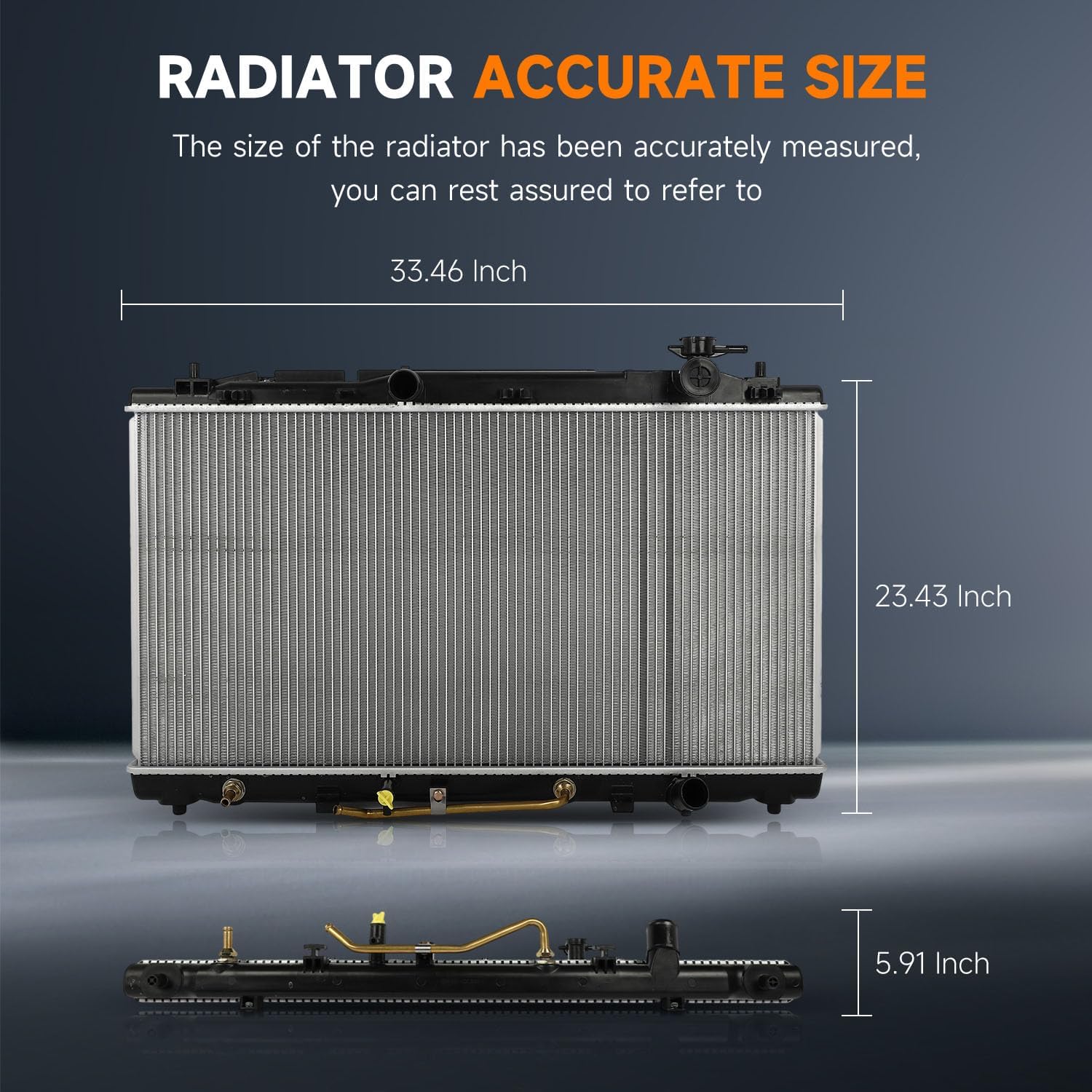 OCPTY Aluminum 13035 Radiator Replacement with 2007-2012 for Lexus for ES350 3.5L 2005-2012 for Toyota for Avalon 3.5L 2007-2011 for Toyota for Camry 3.5L 2009-2015 for Toyota for Venza 3.5L
