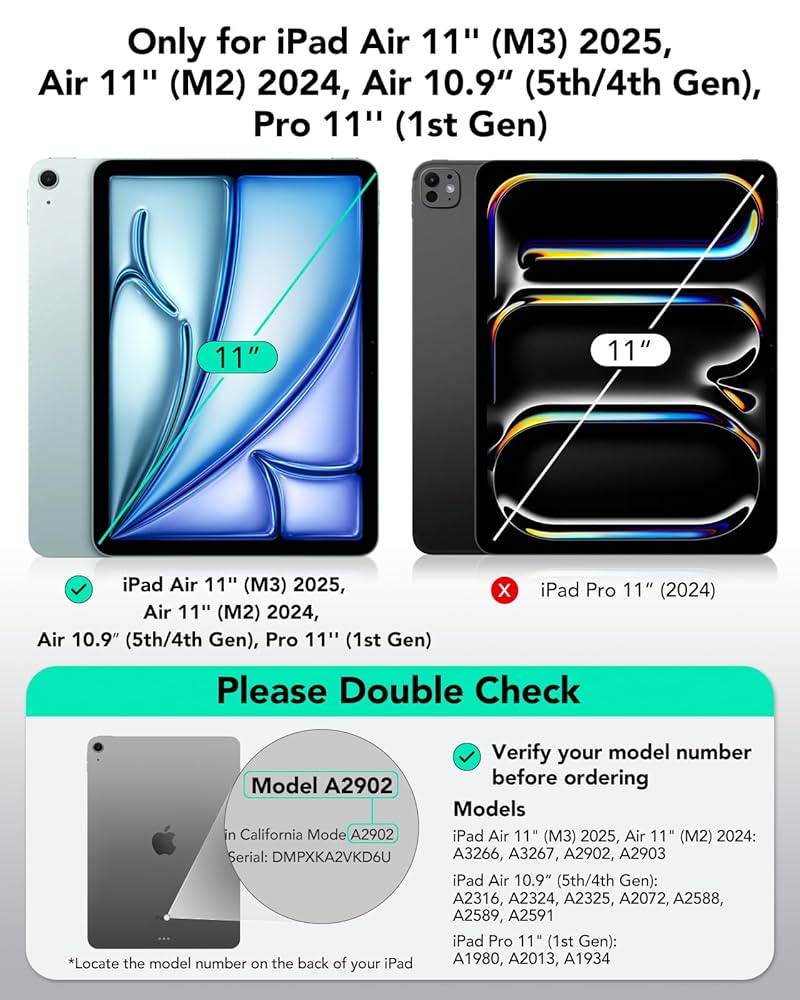 Amazon.com: ESR for iPad Air 11 Inch Case M3/M2 (2025/2024