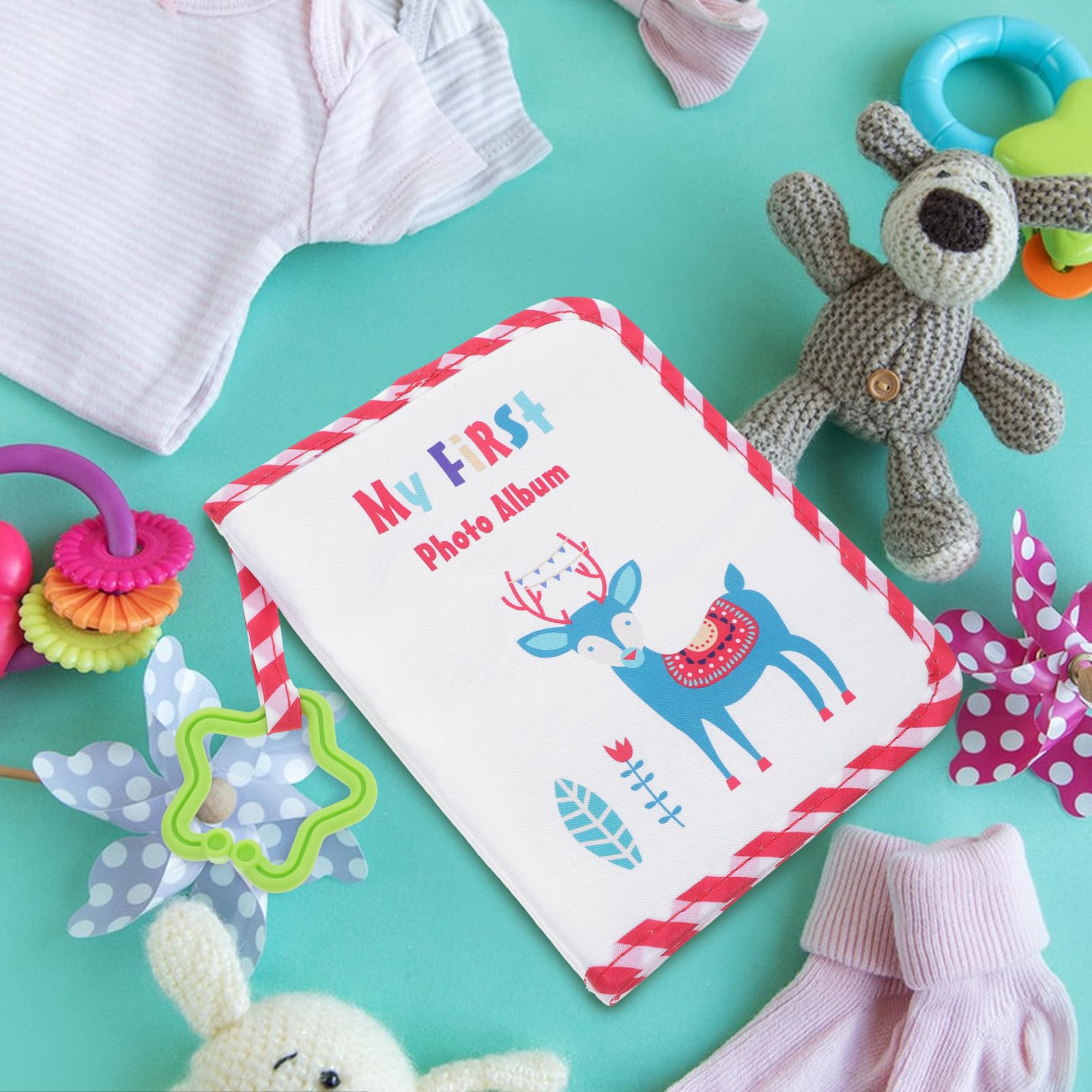 Toyvian 4 Stück Neugeborenen Fotoalbum Elch Design für Babys Erstes
