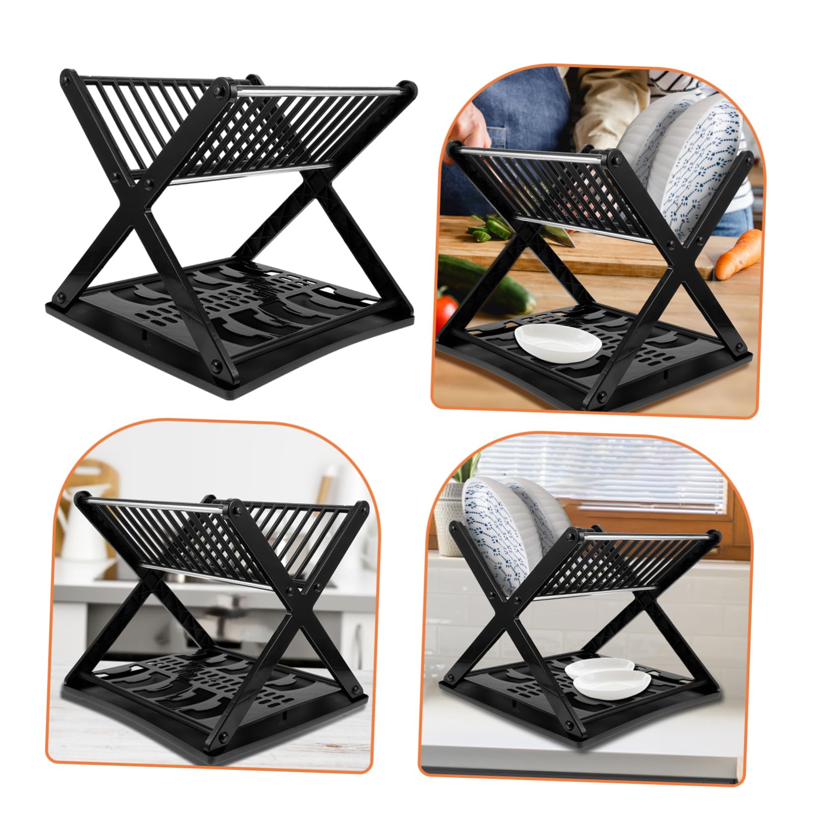 LABRIMP Scolapiatti Per Cucina Design Semplice Scolapiatti Con Vaschetta Raccogligocce Organizzatore Stoccaggio Per Piatti