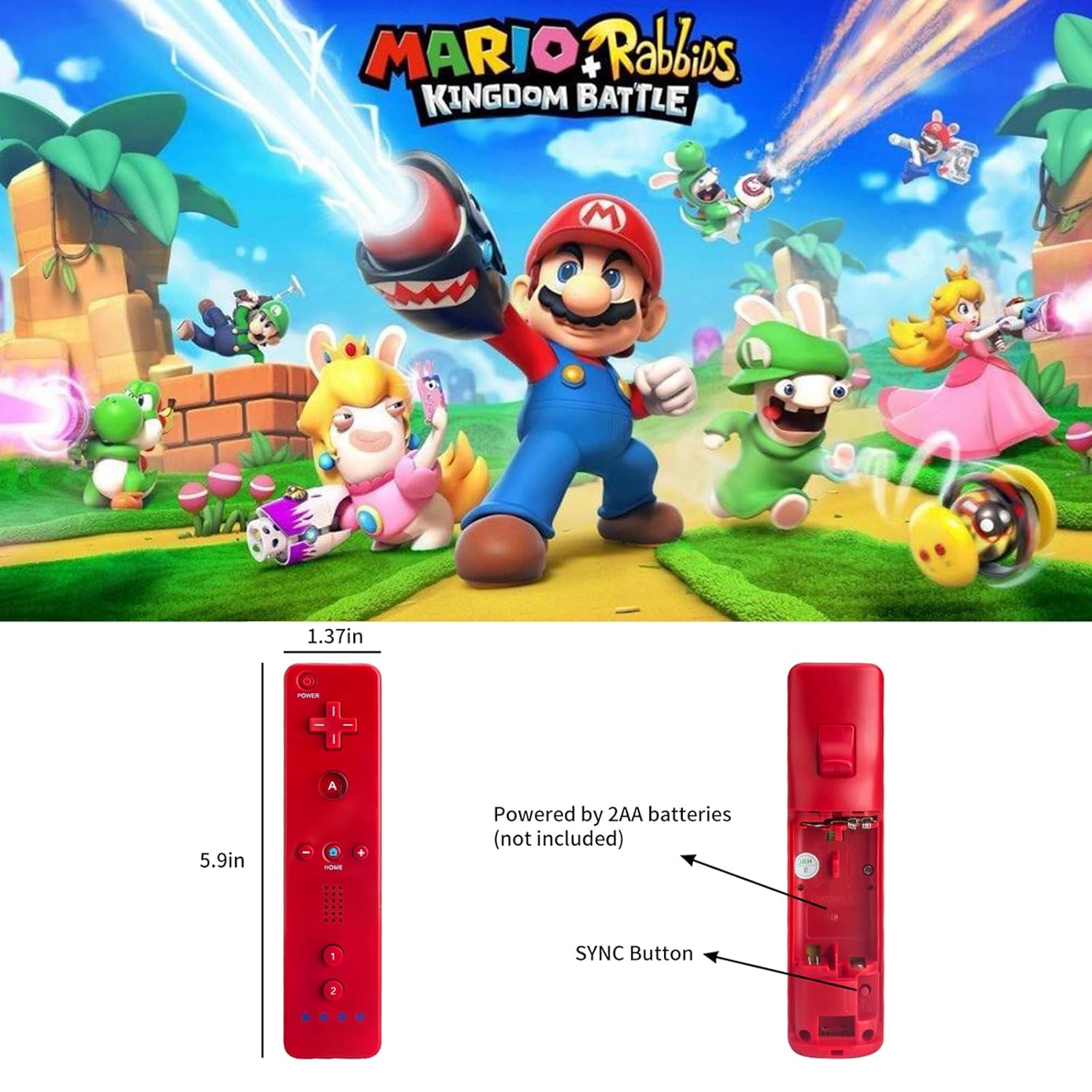 TechKen Wii Controller 2 Pack, Wii Remote Controller with Silicone Case and Wrist Strap, Wii Remote Controller for Wii/Wii U - Image 4