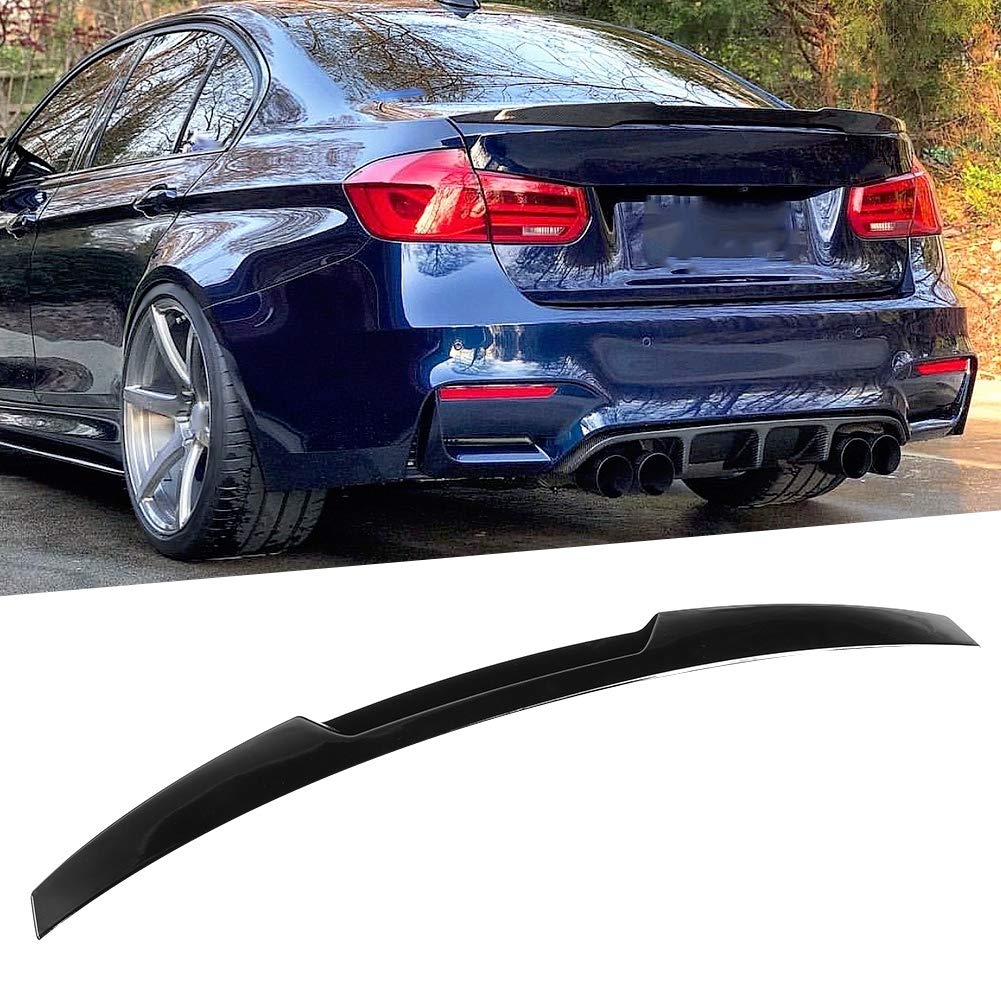 Becquet F30,Voiture Becquet Arrière pour 3 Series F30,Spoiler F30,Coffre À Lèvres F30,Spoilers Et Ailes Automobiles,pour Le Style M4,Spoiler De Couvercle De Coffre À Haut Niveau Noir Brill