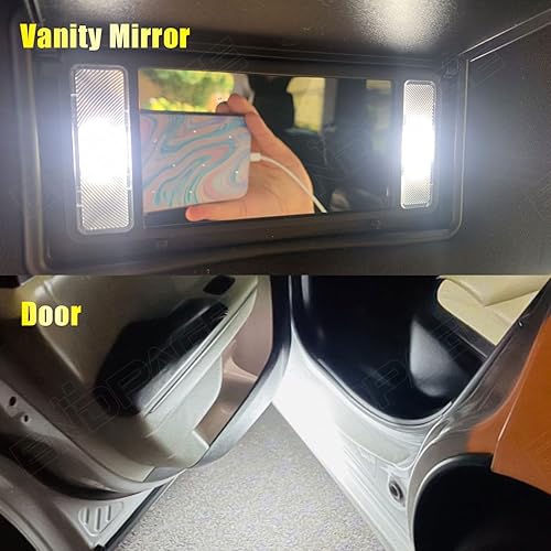 Miniatura 5 de Paquete de 16 piezas de cargador de luz LED interior para Dodge Charger 2011 2012 2013 2014 2015 2016 2017 2018 2019 2020 2021 paquete de