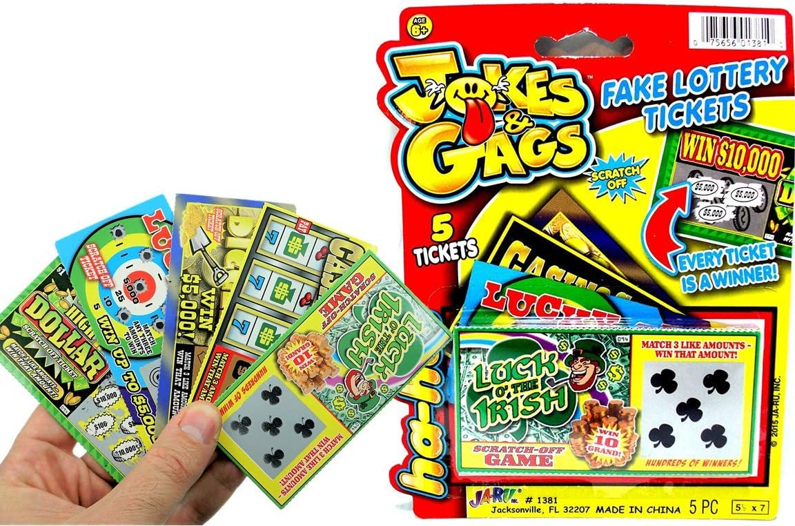 JA-RU J & G Fake Lottery Tickets - 1 Pack