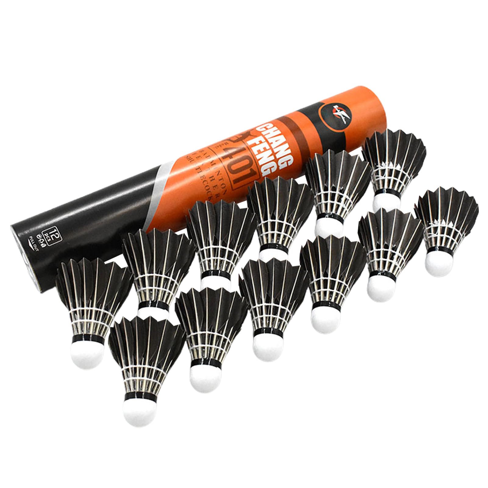 Badminton Ball, 12PCS Badminton Trainer Ball Feather Shuttlecock, Badminton Birdies, Stable Badminton Balls for Hitting Practice and Speed Training,