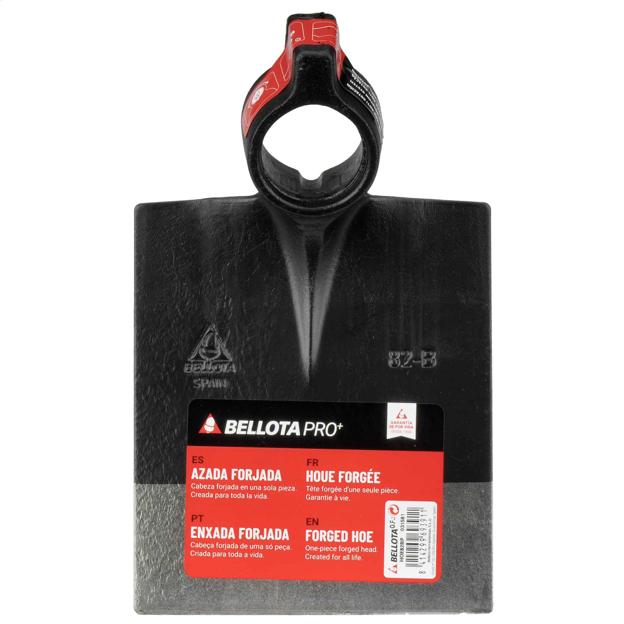 Bellota HOE82BP - Zappa in Acciaio Speciale per Agricoltura e Giardinaggio, con Sistema Anti-Rotazione.