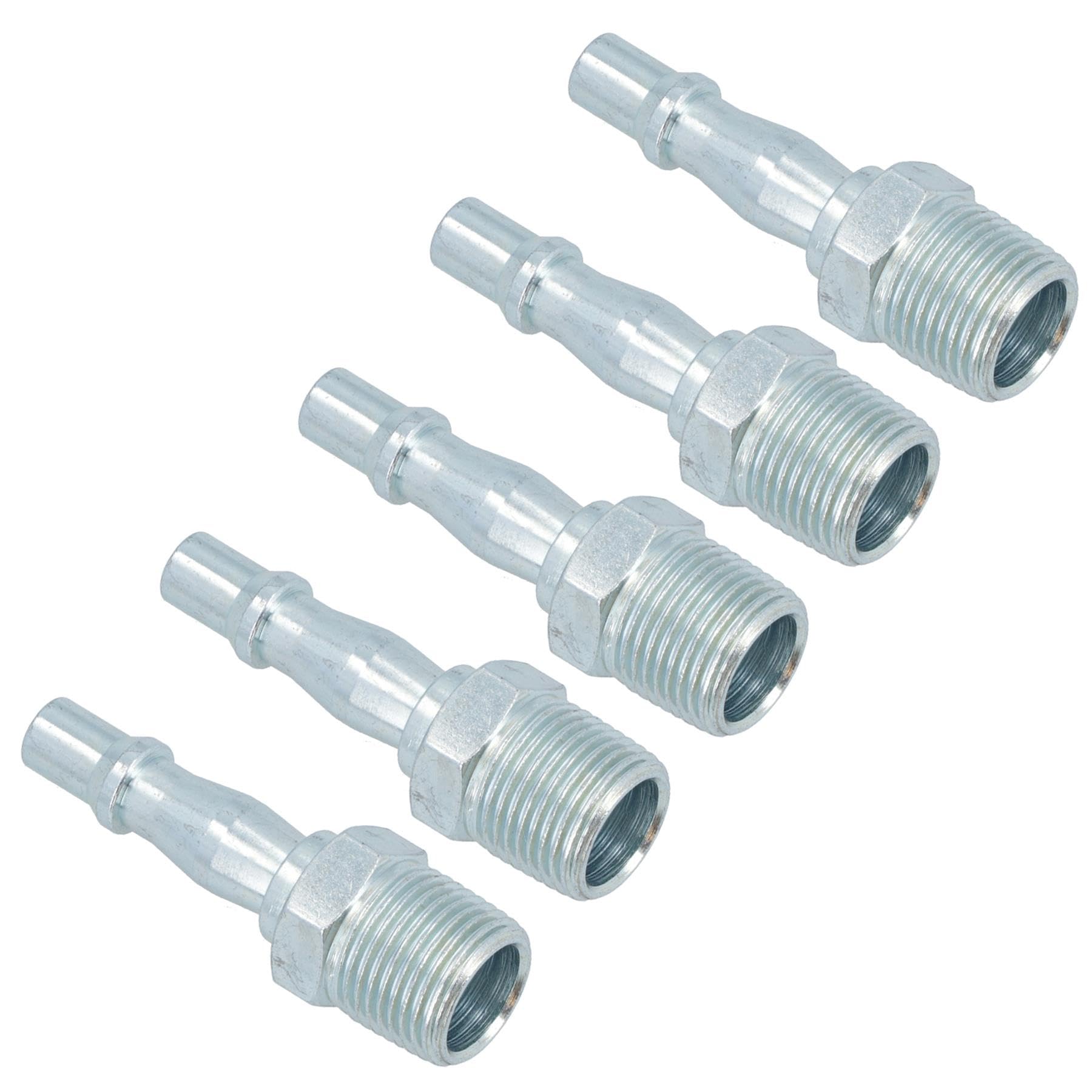 Ab Tools Men's Silver 3/8” Bsp Quick Release Air Line Hose Fittings Connectors For Compressor 5Pk
