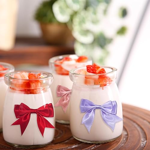 Miniatura 4 de 50 lazos pequeños a granel, 2.76 x 2.36 pulgadas, mini lazos de satén para manualidades, costura, álbumes de recortes, bodas y envoltura de regalos