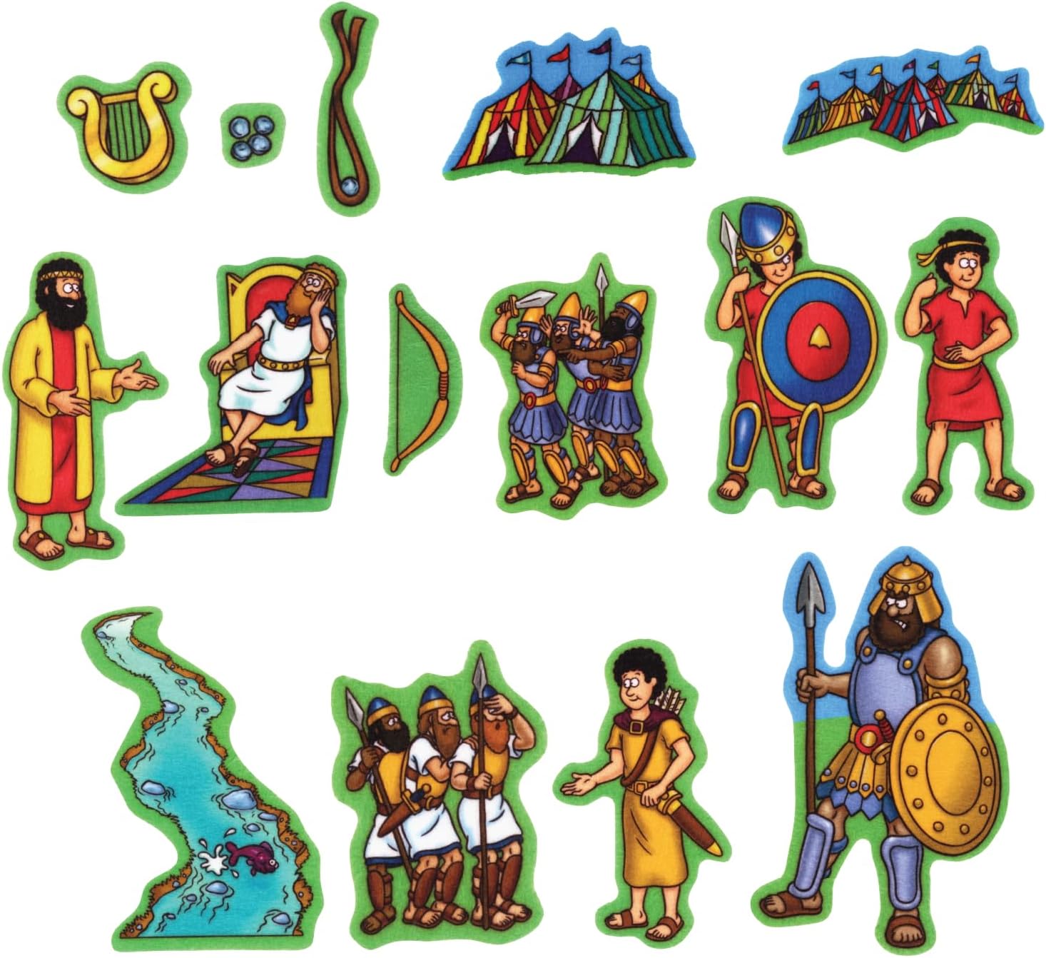 Little Folk Visuals David and Goliath Beginners Bible Felt Figures For Flannel B