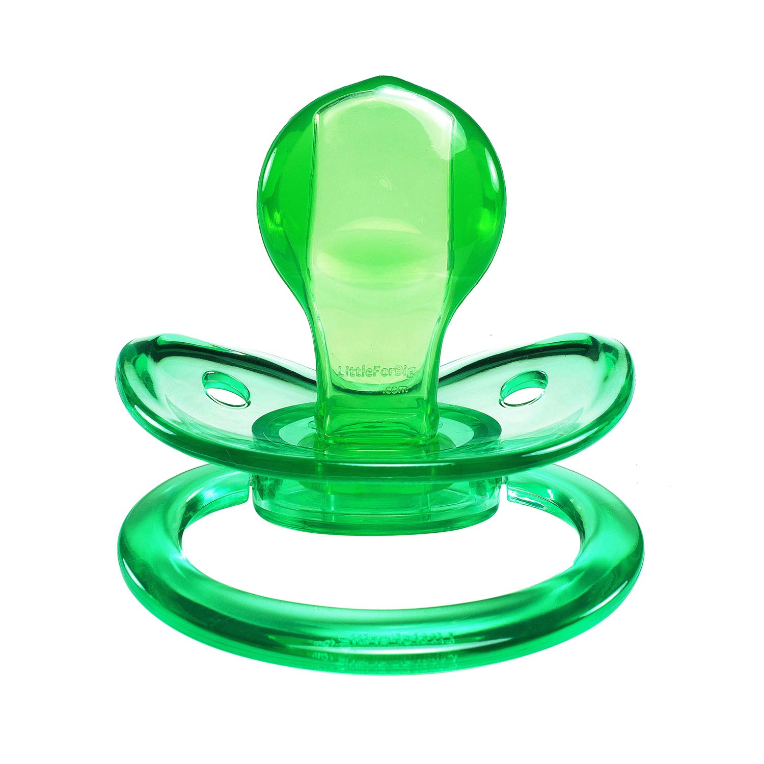 LittleForBig BigShield Adult Sized Pacifier Candy Gloss Pacifiers Set - Pink and Green