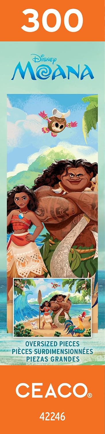 Ceaco - Disney - Moana and Maui Scenic - 300 Piece Puzzle for Adults - Challenging and Perfect for Game Nights - Finished Puzzle Size 21.25 x 15