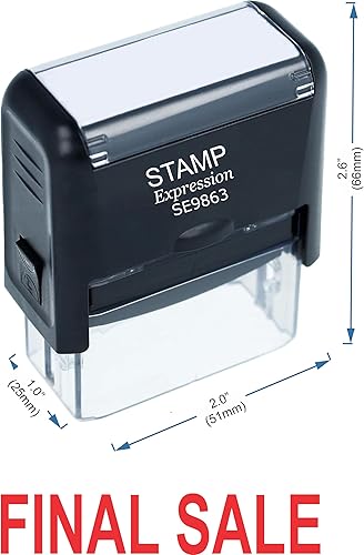 Miniatura 2 de StampExpression - Sello de goma autoentintado de oficina de venta final - Tinta roja (A-5523)