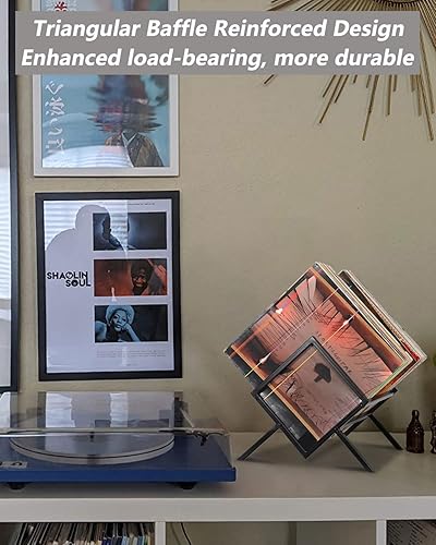 Miniatura 6 de Almacenamiento de discos de vinilo, soporte para discos de vinilo, soporte de vinilo de metal, protege discos de vinilo, libro de almacenamiento,