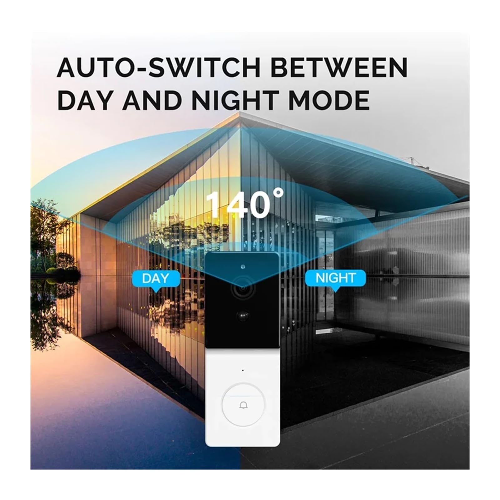 Sonnette vidéo connectée Wi-FI A29F-Tuya avec interphone bidirectionnel, Vision Nocturne et système de sécurité sans Fil Grand Angle