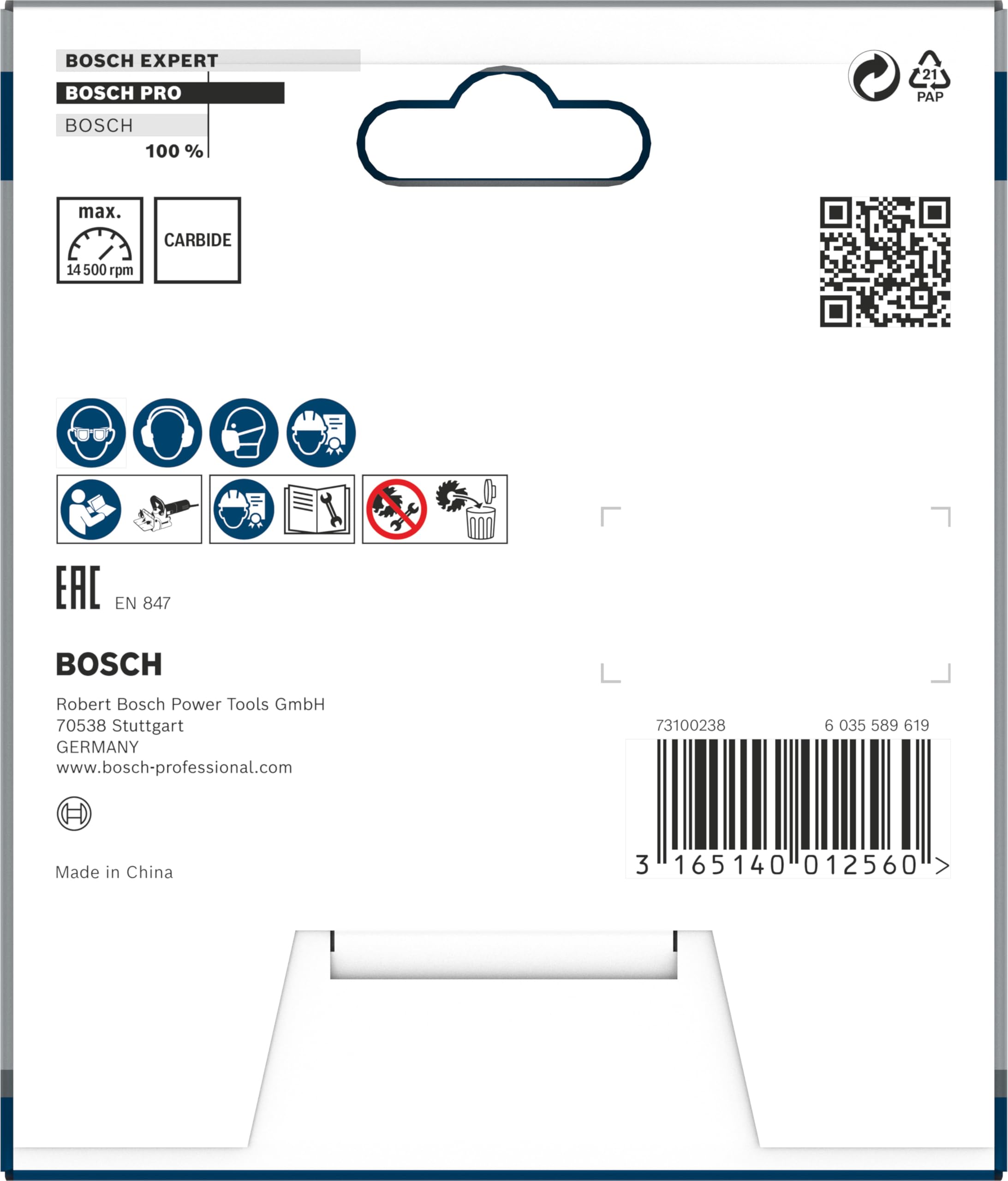 Bosch fraise circulaire 1 pièce 3608641002 pour entailleuse-rainureuse fraiseuse à lamelles GUF 4-22 A