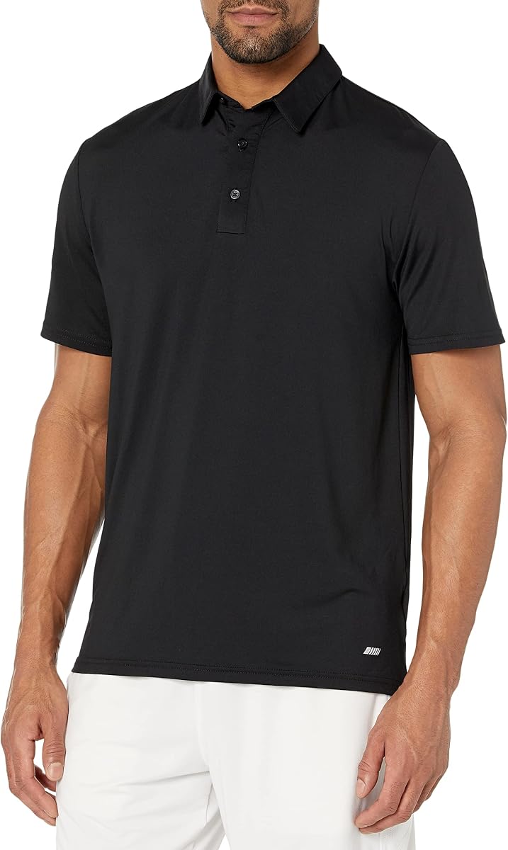 Men's Slim-Fit Quick-Dry Moisture Wicking Tech Stretch Short Sleeve Lightweight Golf Polo Shirt