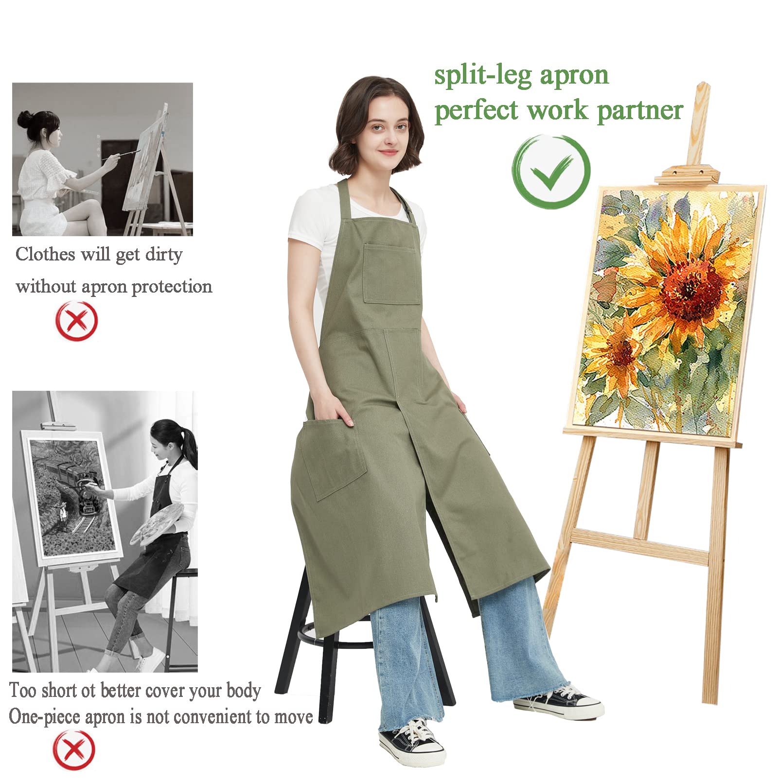 Unisex Pottery Apron Lätzchen (1er Pack)