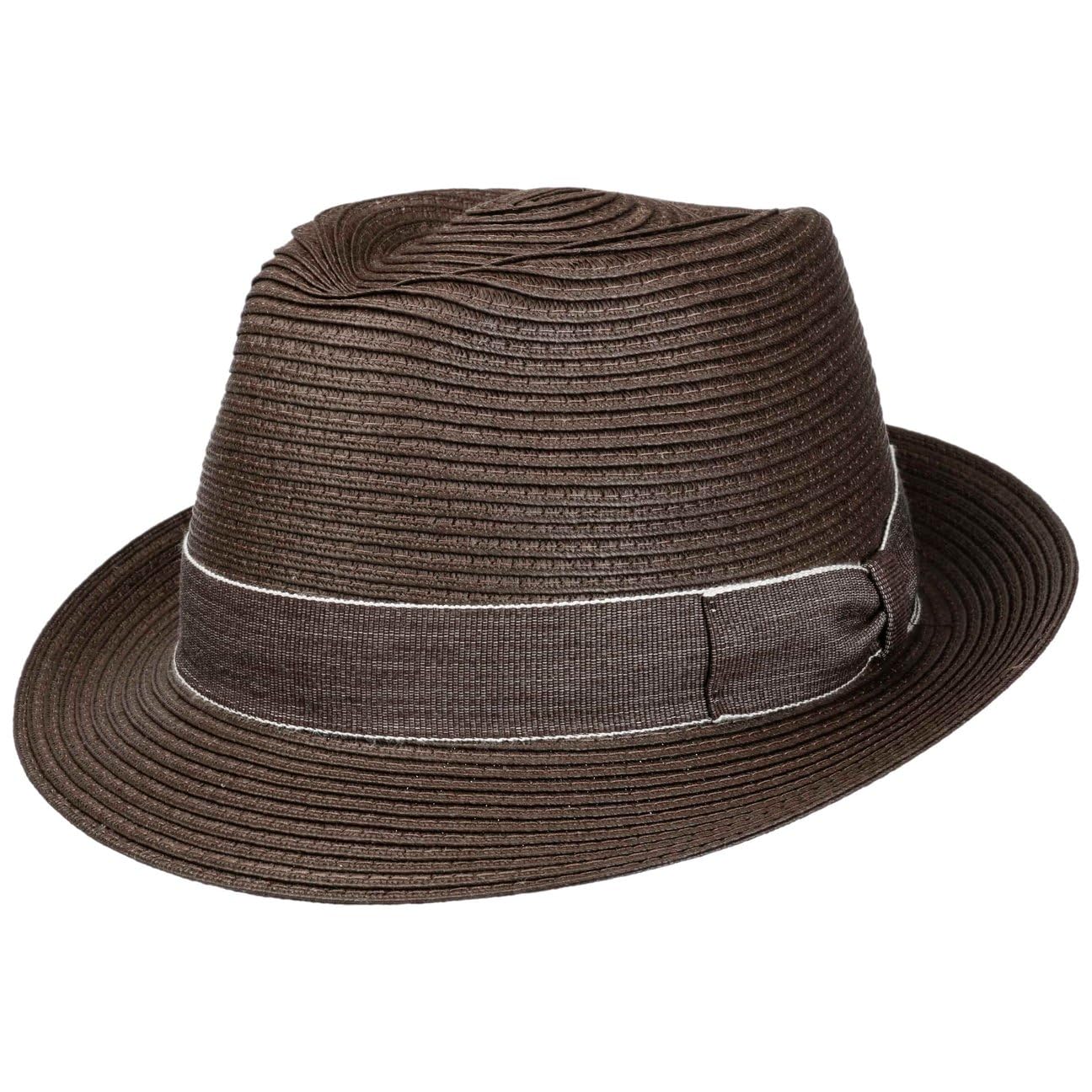 Lierys Menalo Sombrero Trilby Paja Toyo Banda de Grosgrain Hombre Primavera Verano