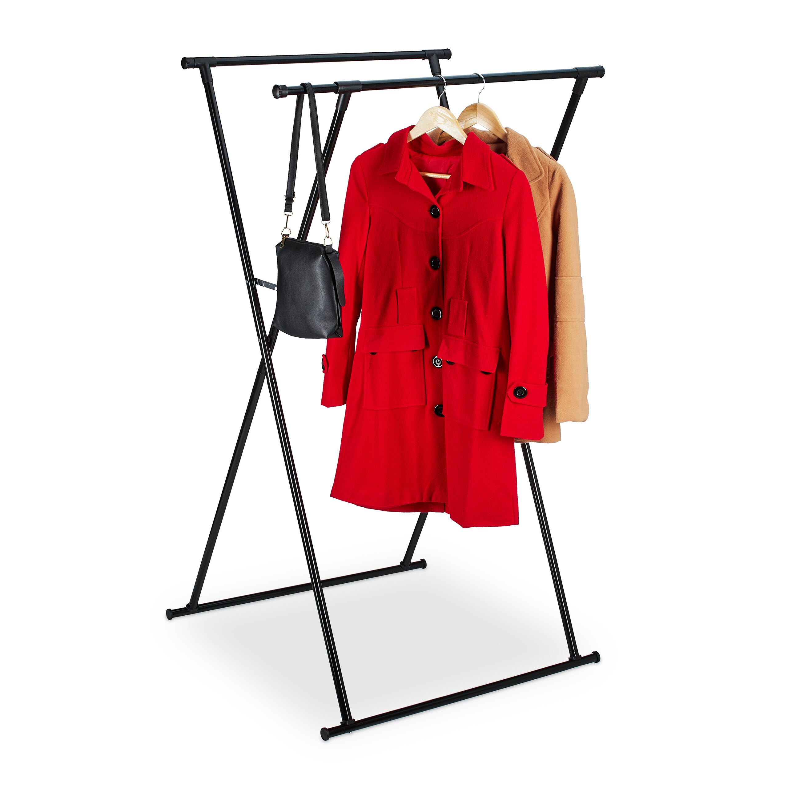 REKITA Garderobenständer Teleskop 110-310cm - 5 Haken Weiß Bohrfrei