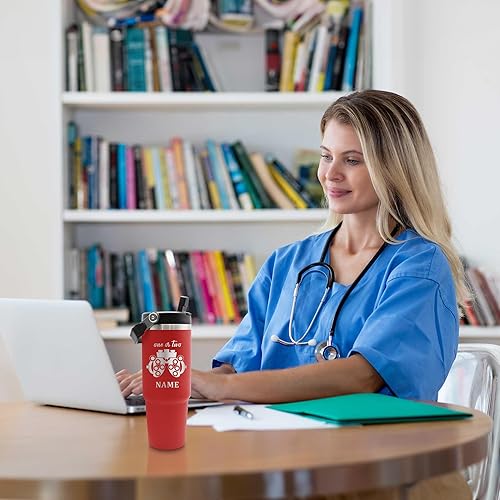 Vista 40 de Regalos para dentistas para mujeres, regalos de asistente dental, vaso de dentista grabado personalizado, regalos para médicos para mujeres, vaso