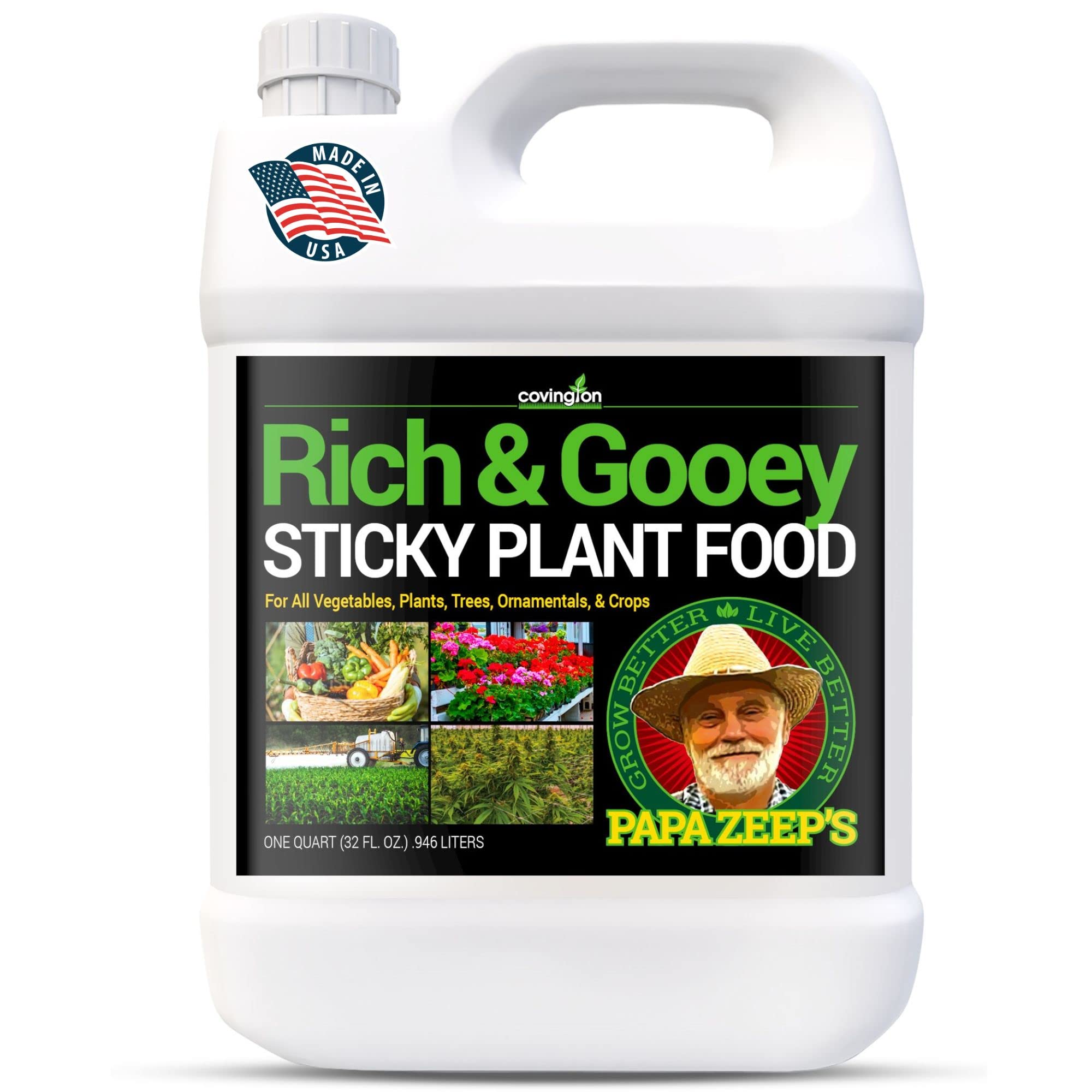 Liquid Big Bloom Fertilizer Plant Food, All-Purpose Liquid Plant Food Concentrate for BRIX Level Support, Flower Fertilizer Bloom Booster Great for All Plant Types, Fruits, Vegetables, Flowers, 32 Oz.