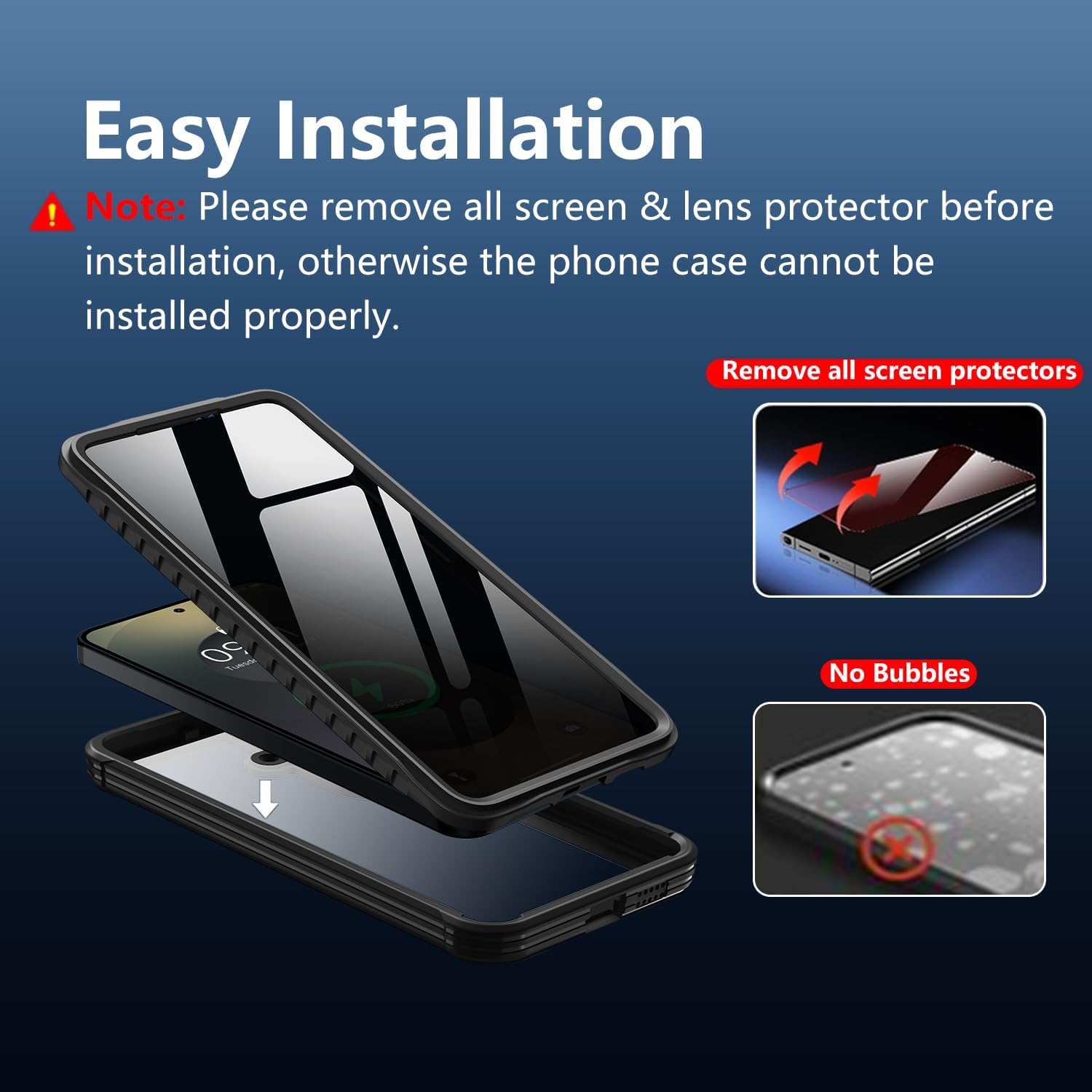 Magnetic for Samsung Galaxy S25 Plus Case with Privacy Screen Protector, Compatible with Magsafe, Military Grade Protection, Anti-peep Privacy Screen Full Body Shockproof Phone Cover 6.7", Black