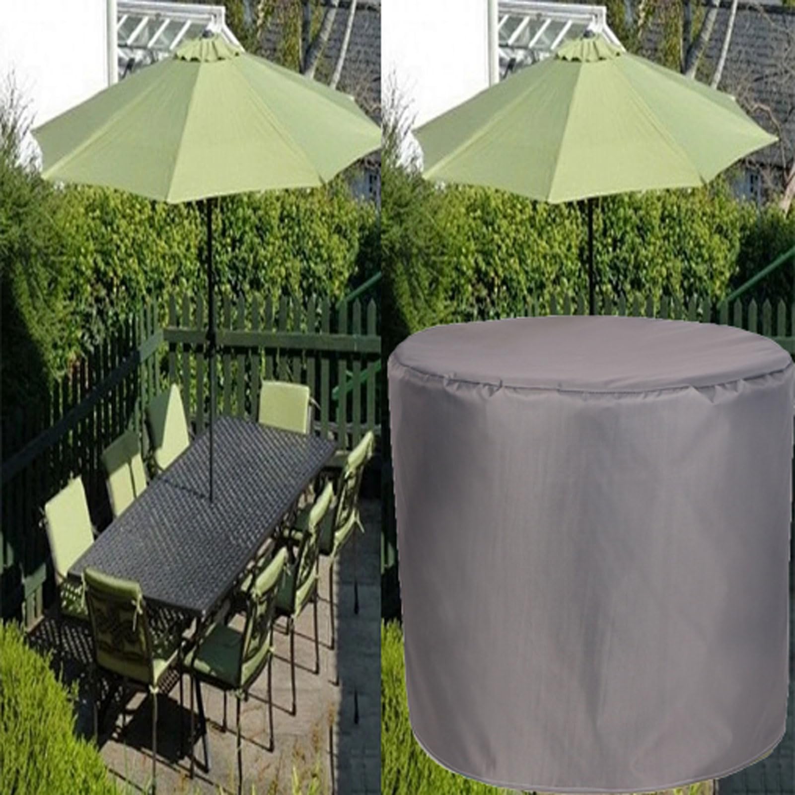 Housse ronde pour meubles de jardin - Imperméable et résistante - 420D