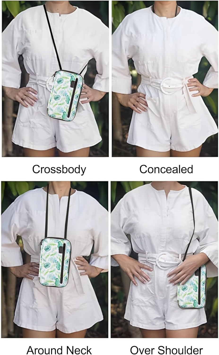 GOX Passport Holder for Travel Family RFID Neck Wallet for Traveling Women Travel Pouch for Passport and Documents with RFID Waterproof Zipper Passport Case (Forest) - Image 7