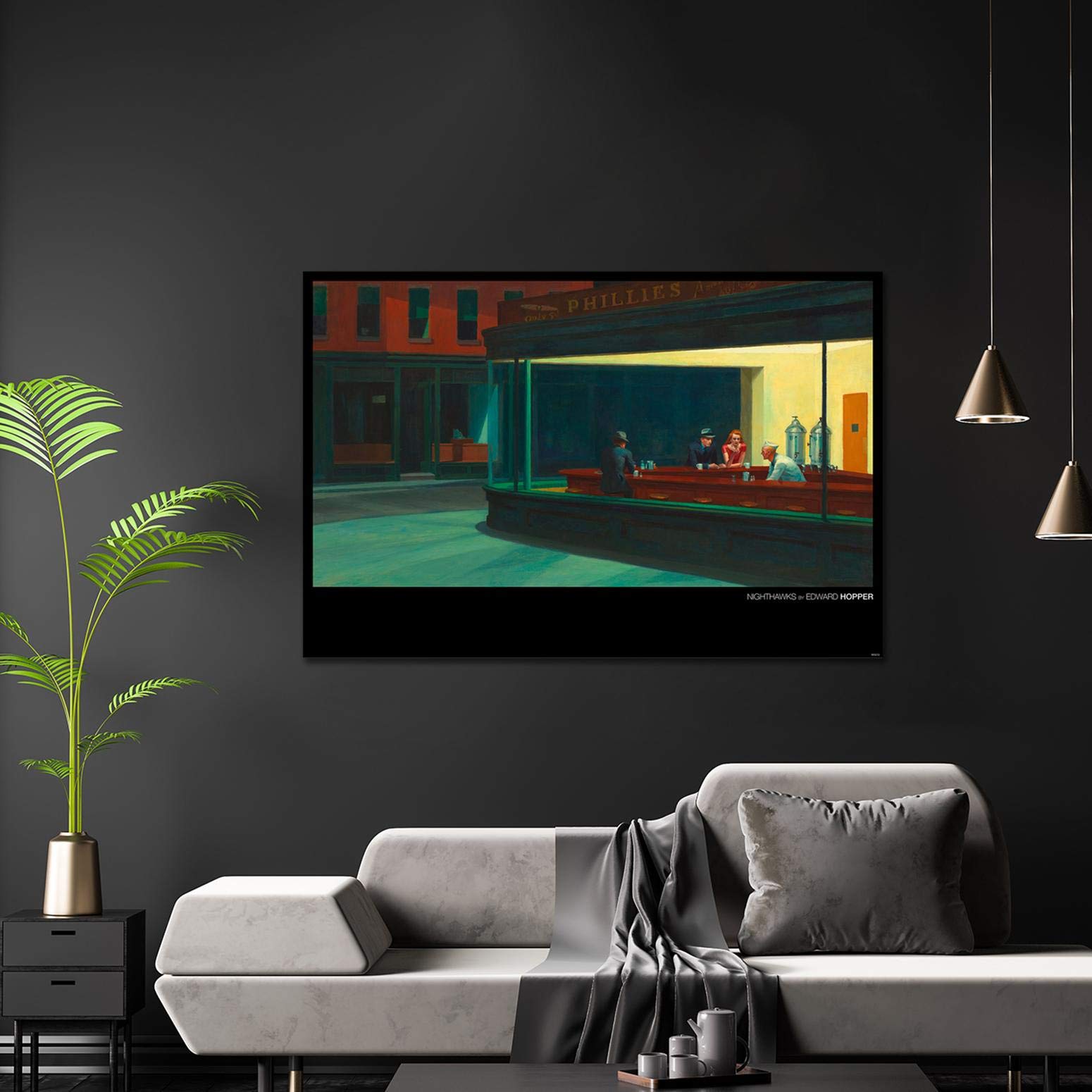 Close Up Edward Hopper plakat Nighthawks (91,5 cm x 61 cm