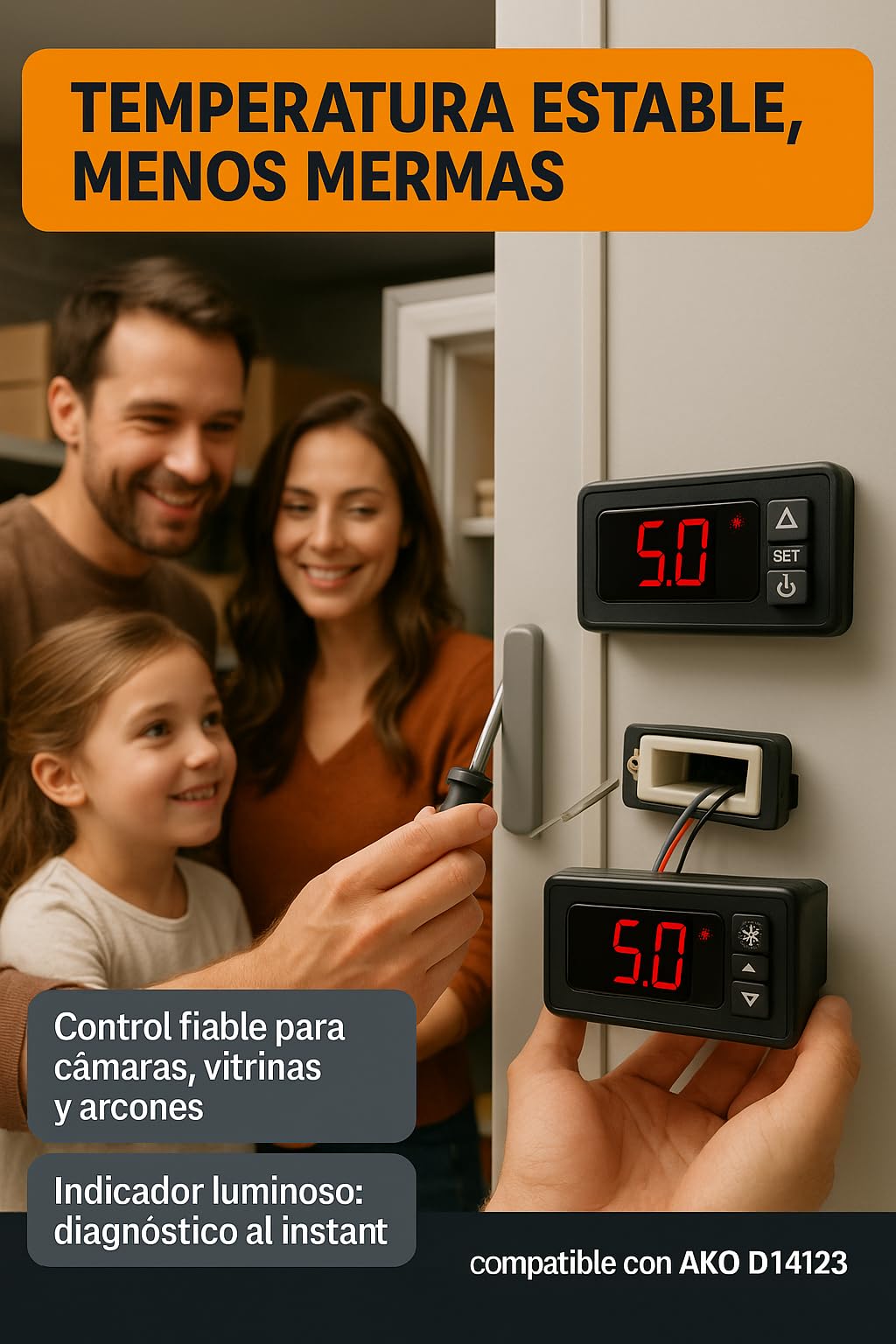 RO - Linea Bianca® - TERMOSTATO AKO-D14123