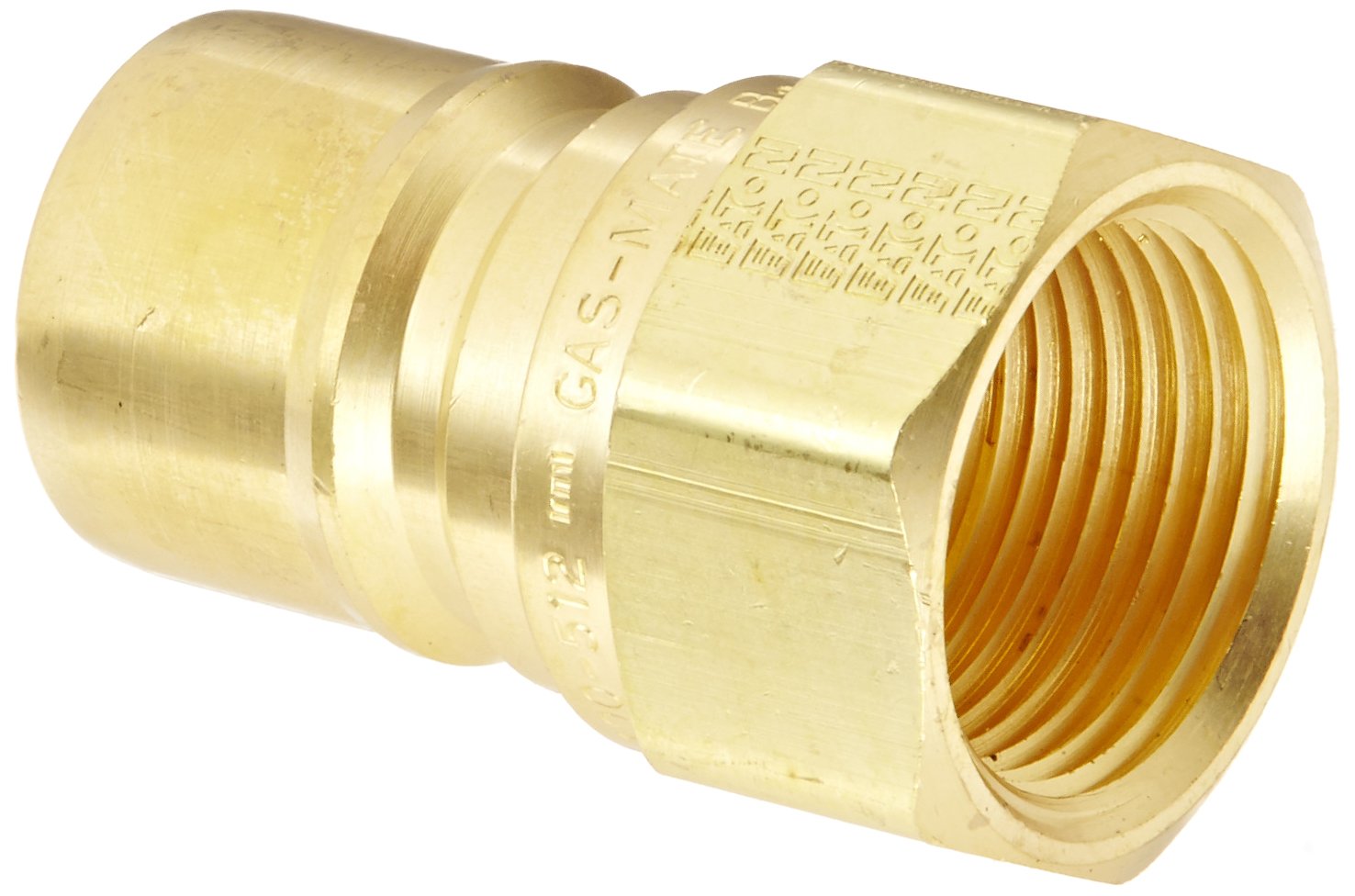 Eaton Hansen 100512 Brass Gas Mate Series, Coupler Plug, 1" Body Size x 1" NPT Male